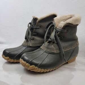 Sporto The Original Degas II Duck Boot Women's US 6M Black Fur Lined Steel Shank